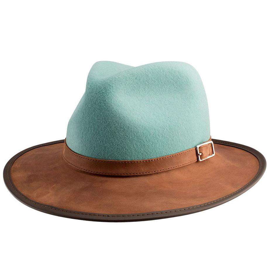 Summit Safari Wool and Leather Hat, Sage - American Outback Safari Hat Head'N'Home Hats summitSGM Sage M (57-58 cm) 