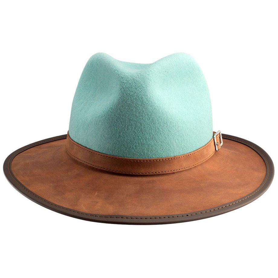 Summit Safari Wool and Leather Hat, Sage - American Outback