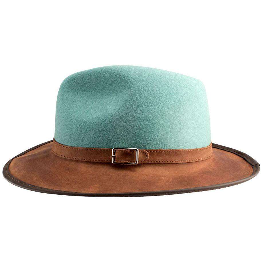 Summit Safari Wool and Leather Hat, Sage - American Outback Safari Hat Head'N'Home Hats    