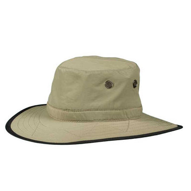 Supplex Dimensional Brim Hat, Fossil - DPC Outdoor Headwear Bucket Hat Dorfman Hat Co. mc288fss Fossil S/M (56 - 58 cm)