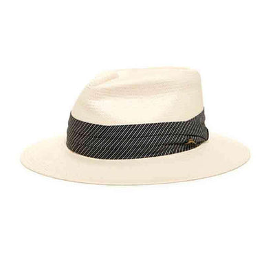 Tommy Bahama White Toyo Fedora Hat Fedora Hat Tommy Bahama Hats tbm40s White S/M (22") 