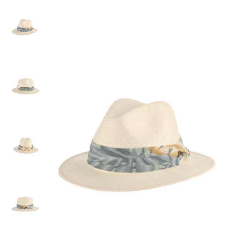 Tommy Bahama 5 BU Toyo Safari Hat with Tropical Band - Mai Tai Safari Hat Tommy Bahama Hats    