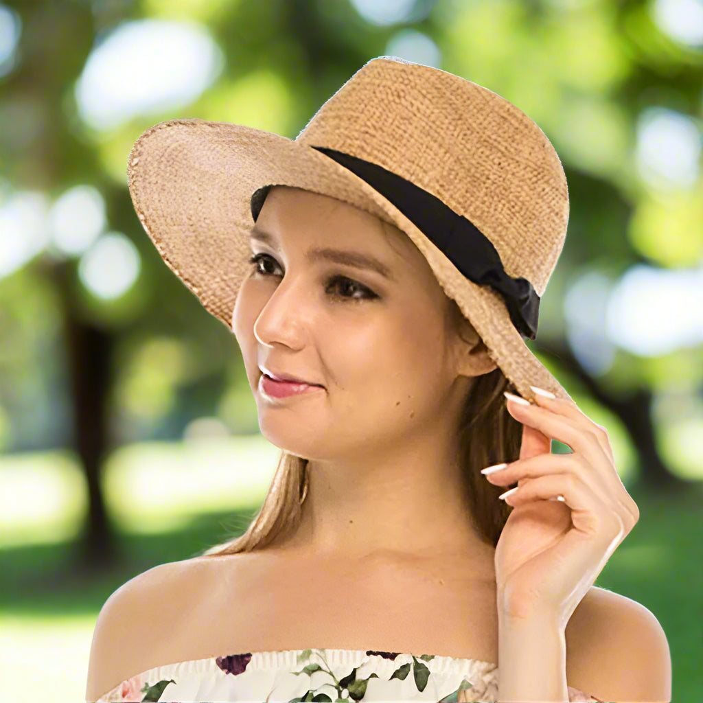 Textured Bangkok Toyo Panama Hat - Boardwalk Style Safari Hat Boardwalk Style Hats    