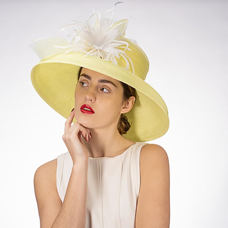 Yellow store dress hats