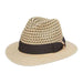 Tommy Bahama Vented Crown Fedora with TB Marlin Pin Fedora Hat Tommy Bahama Hats TBW233-NAT1 Natural S/M (22 1/4") 