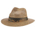 Los Cabos Vented Seagrass Safari Hat with Tropical Band - Tommy Bahama Safari Hat Tommy Bahama Hats TBW246 Natural S/M (56-57 cm) 
