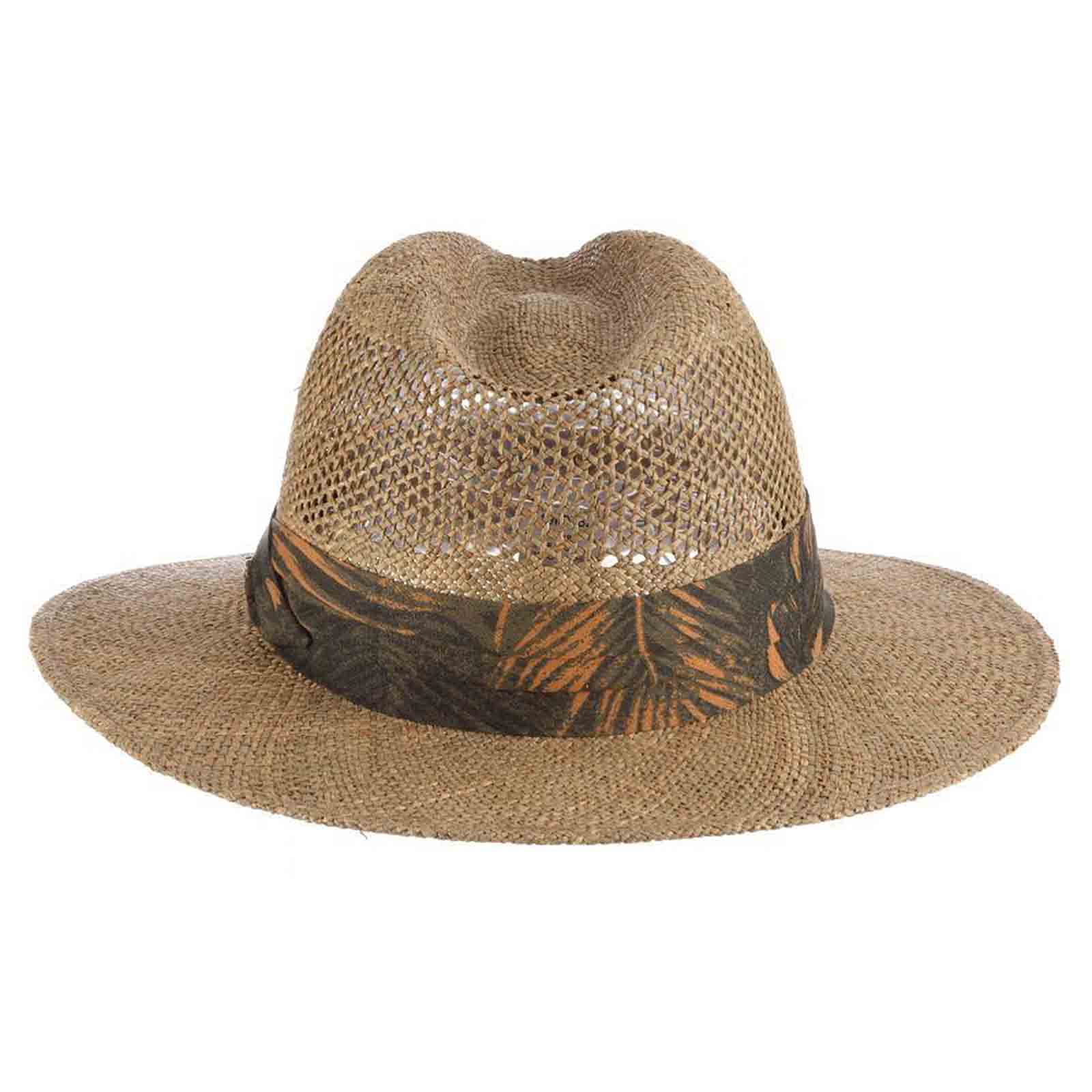 Los Cabos Vented Seagrass Safari Hat with Tropical Band - Tommy Bahama Safari Hat Tommy Bahama Hats    