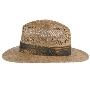 Los Cabos Vented Seagrass Safari Hat with Tropical Band - Tommy Bahama Safari Hat Tommy Bahama Hats    