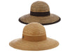 Trilanka Raffia Straw and Braid Big Brim Hat - John Callanan Wide Brim Hat Callanan Hats cr340bk Black Medium (57 cm) 