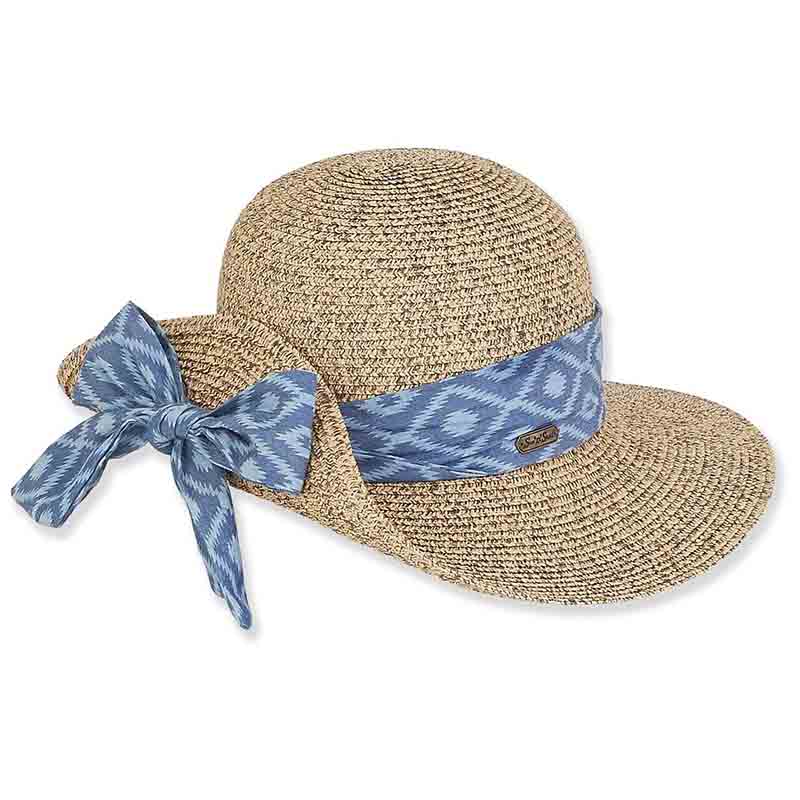 Multitone Tweed Pinned Up Back Sun Hat - Sun 'N' Sand Hats, Facesaver Hat - SetarTrading Hats 