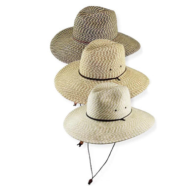 Multitone Tweed Straw Safari Hat - Jeanne Simmons Hats Safari Hat Jeanne Simmons Accessories