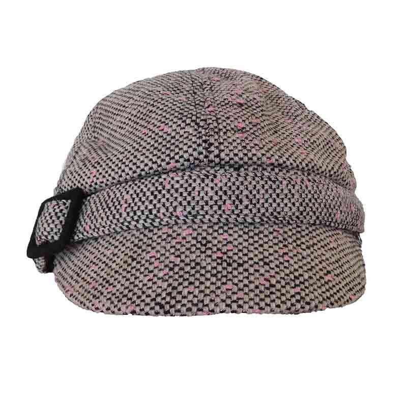 Pink Tweed Cap with Buckle by Jeanne Simmons Hats, Cap - SetarTrading Hats 