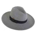 Wide Brim Tweed Straw Safari Hat - Sun 'N' Sand Hats Safari Hat Sun N Sand Hats HH1418B Blue Grey Tweed M/L (58 cm) 