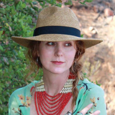 Tweed Straw Safari Hat - Jeanne Simmons Hats Safari Hat Jeanne Simmons    