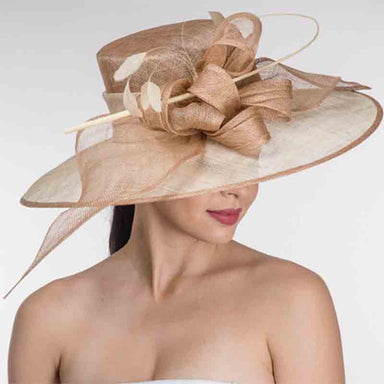 Two Tone Sinamay Salor Hat Toast and Natural - KaKyCO Dress Hat KaKyCO 117113-60.80 Toast and Natural  