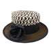Small Brim Two Tone Boater Hat - Karen Keith Bolero Hat Great hats by Karen Keith BT42bn Brown  