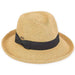 Unique Up Turned Brim Fedora Hat - Sun 'N' Sand Hats Fedora Hat Sun N Sand Hats HH2333B Tan Tweed Medium (57 cm) 