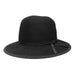 Unisex Wool Felt Hat with Grosgrain Ribbon - JSA Hats Bowler Hat Jeanne Simmons js7886bkl Black Large (59 cm) 