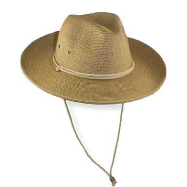 Unisex Straw Gardening Hat with Chin Cord - Large and XL Sizes Safari Hat Jeanne Simmons js6966ttL Toast Large (59 cm) 