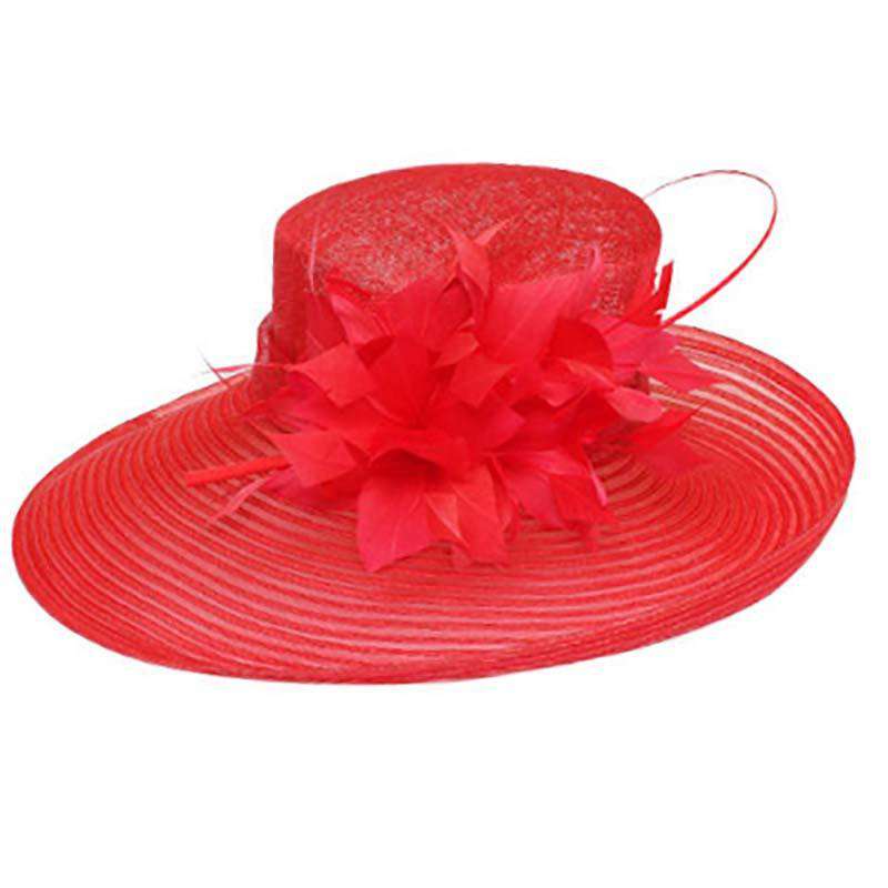 Tulle Mesh Ribbon Brim Church Hat — SetarTrading Hats display picture 1