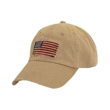 DPC Distressed Twill Cap with Frayed USA Flag, Cap - SetarTrading Hats 