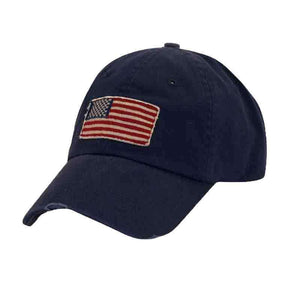 DPC Distressed Twill Cap with Frayed USA Flag — SetarTrading Hats