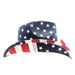 USA Patriotic Cowboy Hat with Star Studded Band - Milani Cowboy Hat Milani Hats ST070wh US Flag  