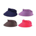 Lycra Swimsuit Sun Visors in Fashion Colors - Tropical Trends Visor Cap Dorfman Hat Co. v236fc Fuchsia M/L (57-59 cm) 