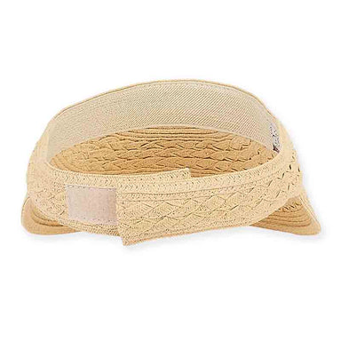 Villa Cross Braid Sun Visor - Sun 'N' Sand Hats Visor Cap Sun N Sand Hats    