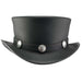 El Dorado Leather Steampunk Top Hat with Buffalo Band - Black, Top Hat - SetarTrading Hats 