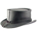 El Dorado Leather Steampunk Top Hat with Buffalo Band - Black, Top Hat - SetarTrading Hats 