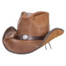 Western Leather Cowboy Hat up to 3XL - Double G Hats, USA Cowboy Hat Head'N'Home Hats  Brown S (54-55 cm) 