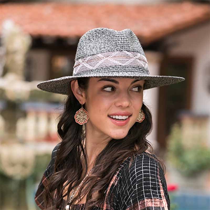 Large Brim Panama Hat with Knit Band - Kallina Safari Hat California Hat Company    