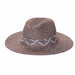 Large Brim Panama Hat with Knit Band - Kallina Safari Hat California Hat Company cs2034bn Brown Heather Medium (57 cm) 