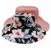 Wide Brim Ladies Reversible Floral Print Bucket Hat - Karen Keith Bucket Hat Great hats by Karen Keith CH98Dx Pink L/X (58-60 cm) 