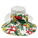 Wide Brim Ladies Reversible Floral Print Bucket Hat - Karen Keith Bucket Hat Great hats by Karen Keith CH98Ax White L/X (58-60 cm) 