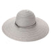Large Brim Knit Capeline Style Summer Hat Floppy Hat Something Special Hat WK7711SV Silver  