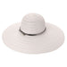 Large Brim Knit Capeline Style Summer Hat Floppy Hat Something Special Hat WK7711WH White  