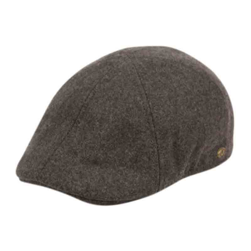 Wool Felt Duckbill Cap - Epoch Hats Flat Cap Epoch Hats iv1657gym Grey S/M (22 7/8") 