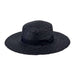 Wheat Straw Sun Brim by San Diego Hat Company Bolero Hat San Diego Hat Company wsh1106bk Black  