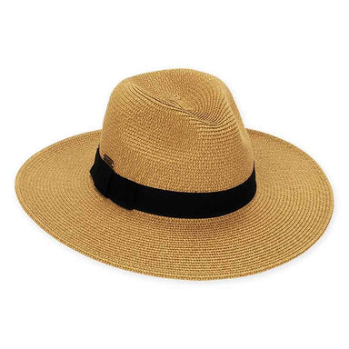XL Size Women's Hats: Tweed Straw Safari Hat - Sun 'N' Sand Hats Safari Hat Sun N Sand Hats HH1418Cxl Tan Extra-Large (60 cm)