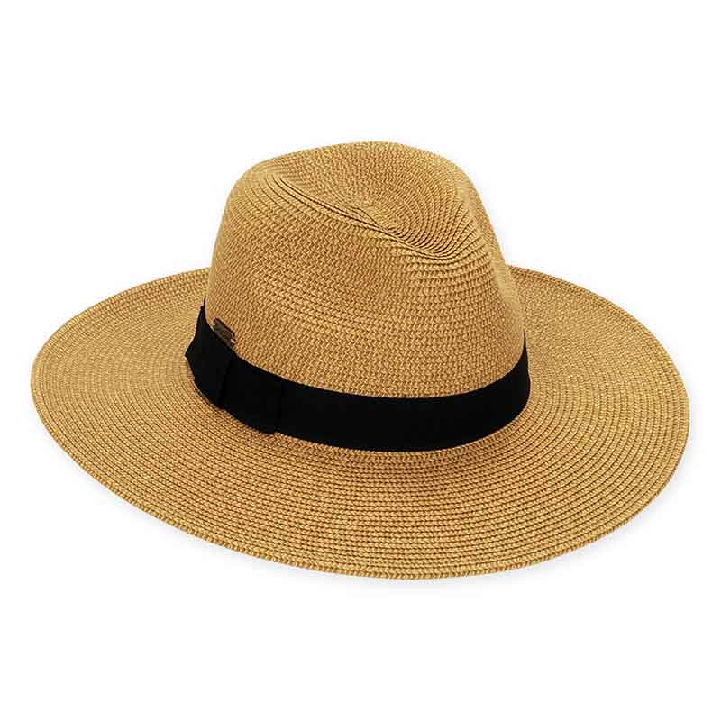 XL Size Women's Hats: Tweed Straw Safari Hat - Sun 'N' Sand Hats Safari Hat Sun N Sand Hats HH1418Cxl Tan Extra-Large (60 cm) 