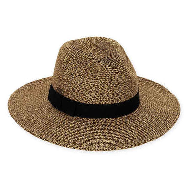 XL Size Women's Hats: Tweed Straw Safari Hat - Sun 'N' Sand Hats Safari Hat Sun N Sand Hats HH1418Axl Black Tweed Extra-Large (60 cm)