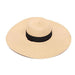 Extra Wide Brim Sun Hat - Large Size Women's Beach Hat Wide Brim Sun Hat Jeanne Simmons js8560tnl Natural Large (59 cm) 