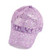 Glitter Lace Baseball Cap Cap Something Special Hat yf7201lv Lavender  