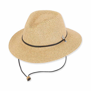 Petite Straw Safari Hat with Chin Cord - Sunny Dayz™ Safari Hat Sun N Sand Hats HKyos199 Natural Small (54 cm) 