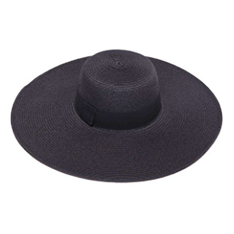 Extra Large Brim Summer Sun Hat Floppy Hat Something Special Hat YD8606BK Black  